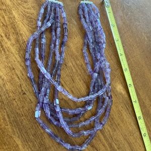 Amethyst crystal vintage necklace